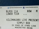 SIMPLY RED TICKETS - Mancheter Arena 18th Nov 2016