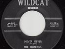 CHIFFONS - Wildcat 601 - Never Never / No More Tomorrows - 1961 GIRL-GROUP 45