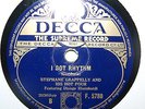 78 TOURS/JAZZ /DJANGO REINHARDT/STEPHANE GRAPELLY AND HIS HOT FOUR/DECCA F 5780