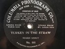 RARE 1902 COLUMBIA 78 NEGRO SHOUT TURKEY IN THE STRAW ONE-SIDED NO.1101 STRNG VG