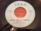Loretta Lynn The Darkest Day 45 Pack My Troubles Vinyl Country Zero 112 RARE