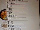TERRY RILEY SONGS FOR THE TEN VOICES OF THE TWO PROPHETS LP