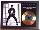 ELVIS PRESLEY 'JAILHOUSE ROCK' SIGNED GOLD PRESENTATION PHOTO/DISC