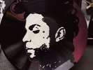 PRINCE new design. Stencil, Painted vinyl records.
