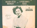 Patsy Cline 45 & Picture Sleeve Walkin' After Midnight 1957 Decca Country