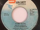 LLOYD HEMMINGS - WORK TO DO - SUNSET ( 1985 DIGI 7 )