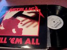 METALLICA KILL 'EM ALL LP ORIG MEGAFORCE SILVER LABEL YORK STREET OLD BRIDGE NJ