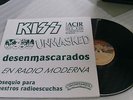 KISS-UNMASKED LP Mexico Promo Record Radio Station Polygram