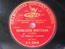 78rpm ENRICO CARUSO - MASCAGNI Siciliana - RARE RED G&T MILANO 1902