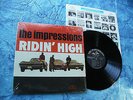 THE IMPRESSIONS ( CURTIS MAYFIELD ) - RIDIN' HIGH LP in SHRINK   orig ABC soul