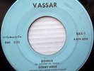 BOBBY EDGE teen 45 BONNIE b/w TWELVE O'CLOCK strong vg vinyl on VASSAR   F152