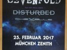AVENGED SEVENFOLD + DISTURBED  + 2016 MÜNCHEN  - orig.Concert Poster  A1 NEU