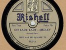 JAZZ BANJO 78 : FRED VAN EPS QUARTETTE ON UNUSUAL RISHELL LABEL 1025