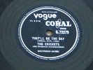 UK#1 BUDDY HOLLY & THE CRICKETS 78 THAT'LL BE THE DAY VOGUE-CORAL Q 72279 EX/VG