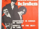 Kinks -  Everybody Is Gonna Be Happy +1 1965 Denmark 45 Unique PS Clean VG++ PS