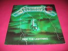LP METALLICA RIDE THE LIGHTNING ORIG FRENCH BERNETT 1984 GREEN VERT INSERT METAL
