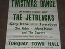 Jetblacks/Gary Kane & Tornadoes 1963 Torquay Concert Poster (Jet Harris/Shadows)
