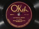 78 RPM --  Piron's New Orleans Orchestra, Okeh 40189, E  Jazz
