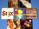 STYX -PIECES OF EIGHT+ GRAND ILLUSION+ BEST OF+ PARADISE THEATIRE--7 LPS+ POSTER