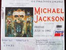 MICHAEL JACKSON WEMBLEY STADIUM USED TICKET JULY 31ST 1992 DANGEROUS TOUR