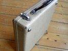 ORIGINALER, alter Plattenkoffer für Schellack-Platten für das Grammophon beige