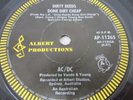 AC/DC  EP  45  - DIRTY DEEDS DONE DIRT CHEAP ALBERT LABEL KANGAROO LOGO ACDC
