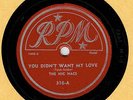 DOO-WOP 78 : THE NIC-NACS ON RPM 316 IN E- CONDITION
