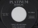 Crossover Soul 45 - Lezli Valentine - I Won't Do Anything - All Platinum VG+ mp3