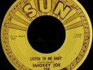 NM- ROCKABILLY 45 / SMOKEY JOE / SUN 228 / LISTEN TO ME / MONKEY / PUSHMARKS