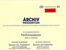 ARCHIV ED1 STEREO - PRAETORIUS DANCES FROM TERPSICHORE & WIDMANN / SCHEIN TAS