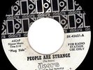 THE DOORS 1967 WHITE LABEL DJ PROMO 45 - PEOPLE ARE STRANGE - HEAR