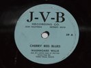 WASHBOARD WILLIE-Rare Detroit Blues 78-JVB 59-CHERRY RED BLUES/WASHBOARD SHUFFLE