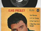 Elvis Presley 7“ 45 EP Just Because 1st Press Laminated Black Logo D Germany