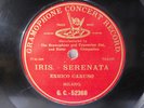 78rpm ENRICO CARUSO - MASCAGNI Iris Serenata - RARE RED G&T MILANO 1902