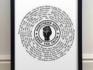 NORTHERN SOUL VINYL - A3 Framed Song lyrics Print - ANY SONG Keep The Faith logo