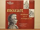 Vienna Konzerthaus Quartet  Mozart Divertimento K 334  Westminster WL 5276 DG LP