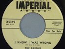 HEAR IT 50's Doo-Wop Promo 45 rpm record The Barons 