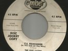 DOOWOP R&B- FIVE SATINS-  I'LL REMEMBER  / THE JONES GIRL -HEAR-1956 PROMO EMBER