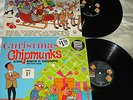 2 CHRISTMAS WITH THE CHIPMUNKS 1 & 2 LST 7256 & LST 7334 NICE COVERS AND VINYL