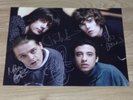 AUTHENTIC SIGNED  THE STONES ROSES HUGE 16 X 12 PHOTO...REAL SIGNATURES...COA