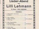 Recital Programme 1917 Lilli Lehmann Berlin Beethoven Mozart Schubert Schumann