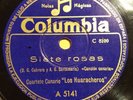 SPANISH 78 rpm RECORD Columbia LOS HUARACHEROS Cuarteto Canario ETHNIC Siete...