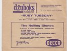 The Rolling Stones - Ruby Tuesday 1-sided flexi-Jugoslawien 1967
