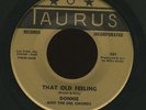Donnie & Del Chords That Old Feeling / Transylvania Mist 45 Doo Wop 45rpm Taurus
