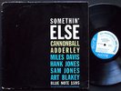 CANNONBALL ADDERLEY Somethin' Else LP BLUE NOTE 1595 NY USA RVG EAR Miles Davis