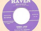 The Romans 45 HAVEN 111 Honey Love 1956 VG++ Doo-wop Group Harmony