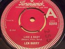NORTHERN SOUL - LEN BARRY 1965 RARE UK DEMO 45 - LIKE A BABY