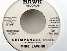 MIKE LAWING Chimpanzee Ride / In L.A. HAWK 504 VERY RARE PROMO 45 rpm VG++++++