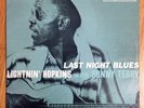 LIGHTNIN HOPKINS WITH SONNY TERRY Last Night Blues PRESTIGE BLUESVILLE LP RVG