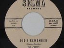 Doo-Wop 45 - Crests - Did I Remember/Tears Will Fall - Selma - VG+ mp3